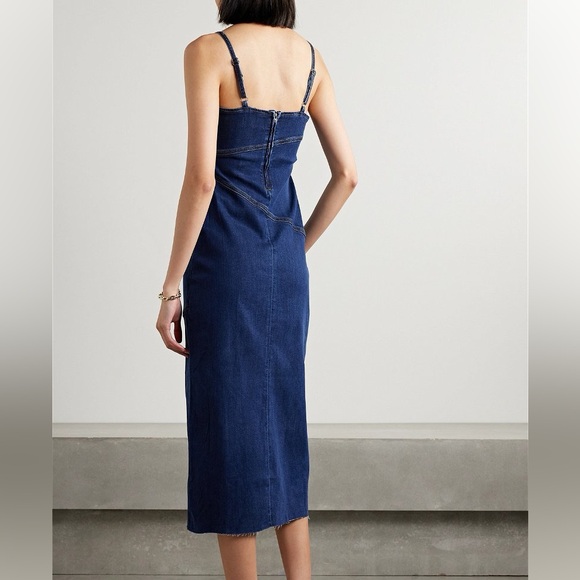 NWT - REFORMATION Novelle Denim Midi Dress - Blue - Picture 2 of 8